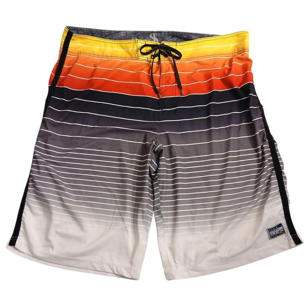 O'Neill Jordy Smith FREAK COLLECTION Board Shorts 36 Rasta Raggae Tropical Color